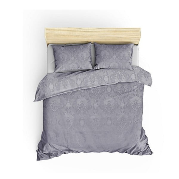 Set copriletto e federe in cotone grigio per letto matrimoniale 240x260 cm Beste - Mijolnir