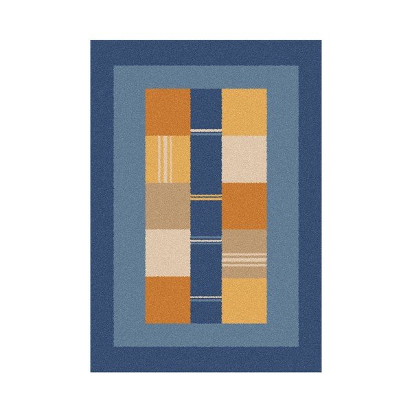 Tappeto Boras blu-marrone, 133 x 190 cm - Universal