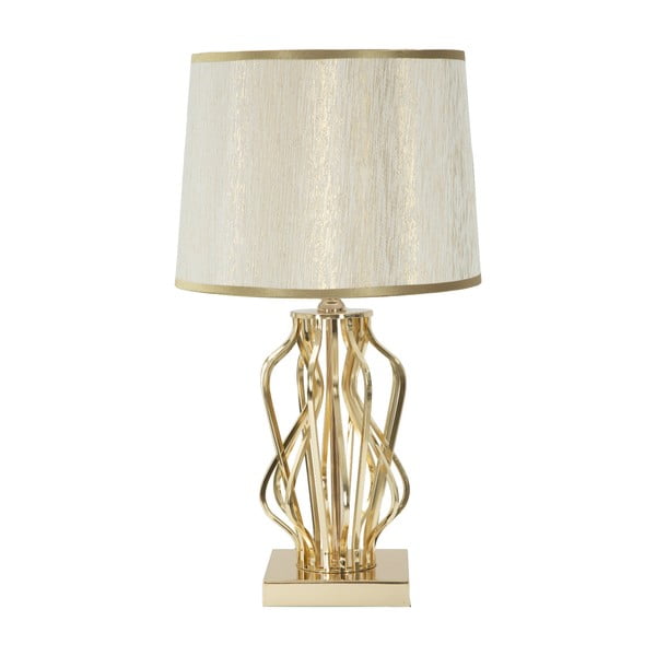 Lampada da tavolo bianca con design Glam dorato - Mauro Ferretti