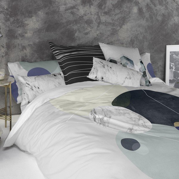 Set di 2 federe in cotone Rocks, 50 x 50 cm - Blanc-image-4