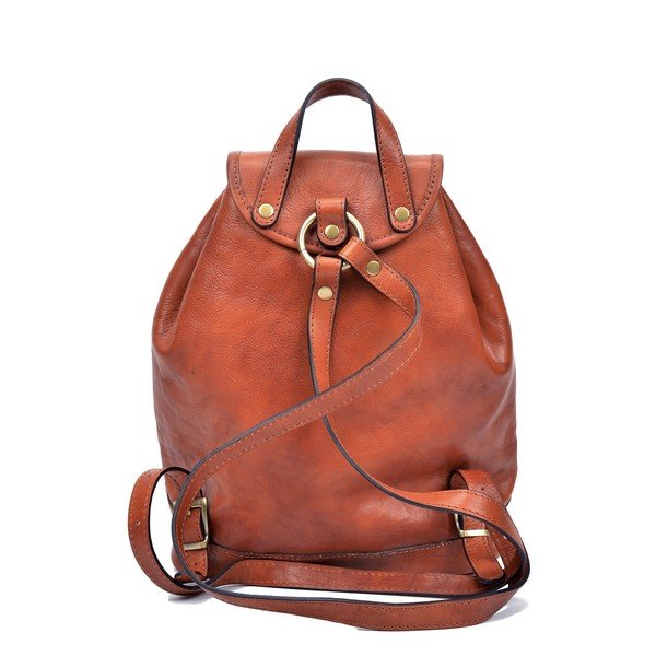 Zaino in pelle marrone cognac Cindy - Sofia Cardoni-image-1