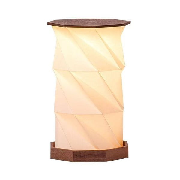 Decorazione luminosa colore naturale scuro con ricarica USB ø 12 cm Twist Hexagon – Gingko