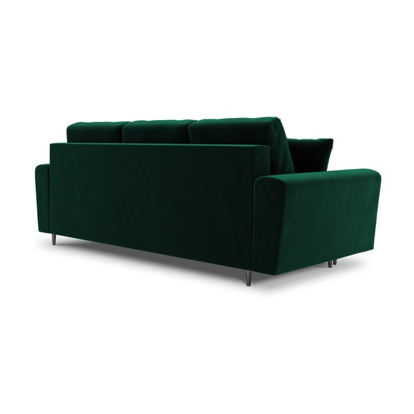 Divano verde allungabile e con contenitore con rivestimento in velluto 235 cm Kyoto – Cosmopolitan Design-image-3