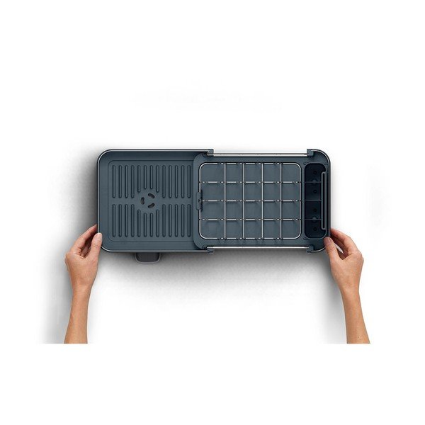 Scolapiatti regolabile nero in plastica 31x19 cm Extend Slim Steel – Joseph Joseph-image-4