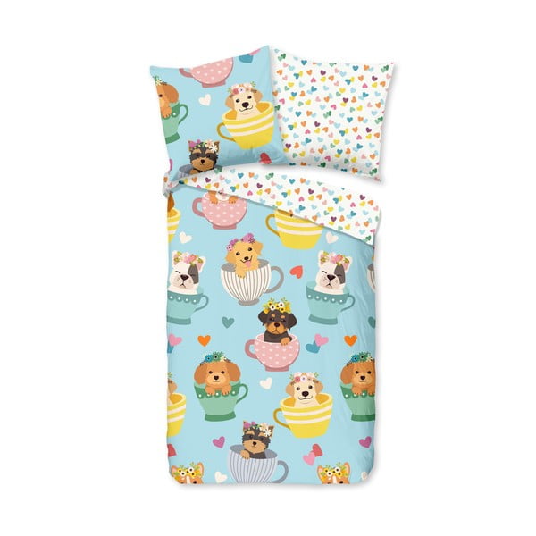 Biancheria da letto per bambini in cotone per letto singolo 140x200 cm Dogs - Bonami Selection