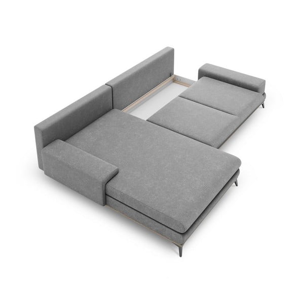 Divano letto grigio ad angolo, angolo sinistro Planet - Windsor & Co Sofas-image-3