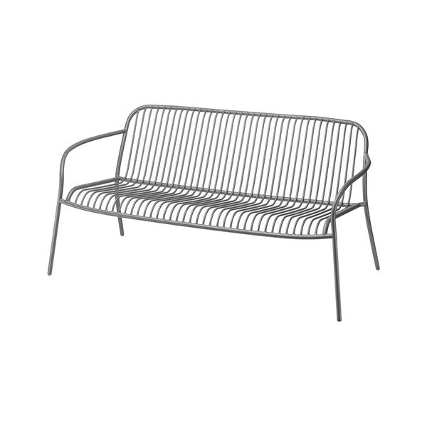 Panca da giardino grigia in metallo Yua Wire – Blomus-image-2