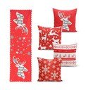 Set di 4 federe natalizie e runner da tavola Joy - Minimalist Cushion Covers