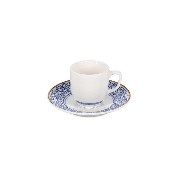 Tazzina per cappuccino bianca/blu in porcellana 200 ml Azul – BonBistro-image-3