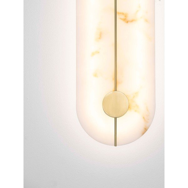 Lampada da parete LED color crema/color ottone con effetto pietra Aider – Nova Luce-image-2