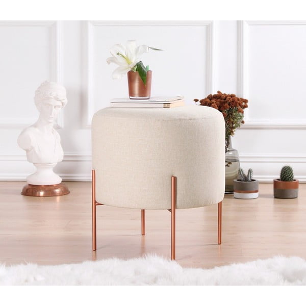 Sgabello crema Copper - Artie-image-1