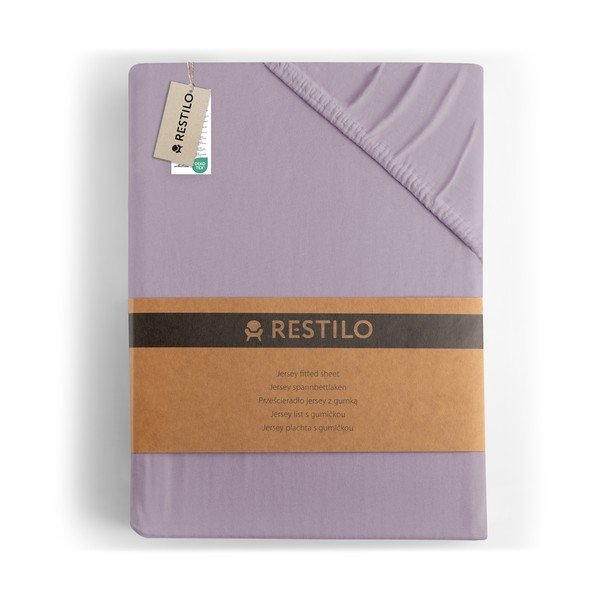 Lenzuolo con angoli lavanda in jersey 90x200 cm Amber – Restilo-image-4