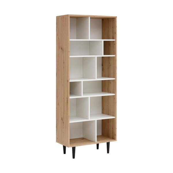 Libreria bianca in rovere 70x176 cm Legro - Støraa-image-1