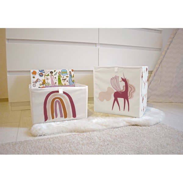 Scatola portaoggetti per bambini in tessuto Magic Rainbow - Butter Kings-image-1