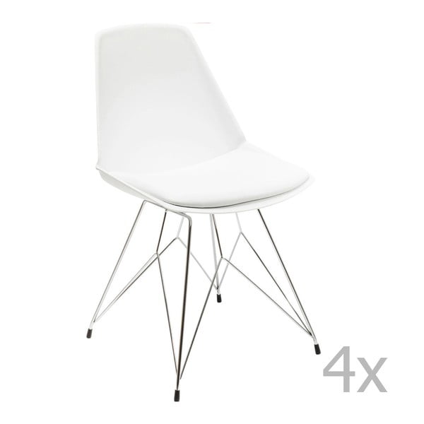 Set di 4 sedie bianche Wire White - Kare Design