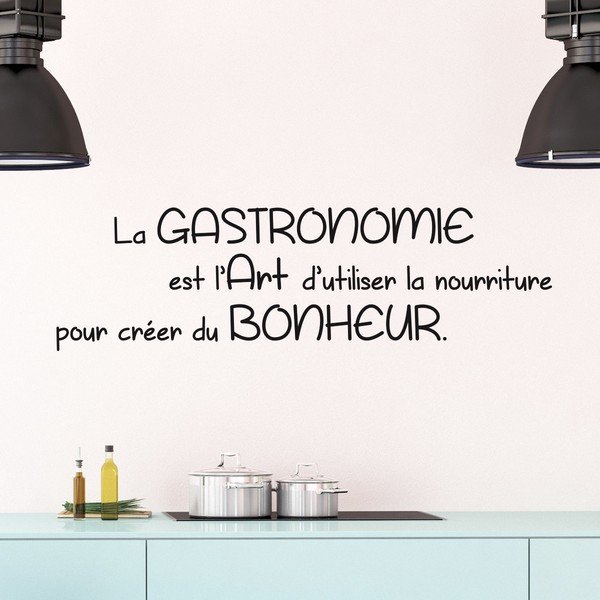 Černá samolepka Ambiance Quote La Gastronomie