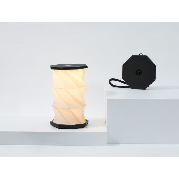 Decorazione luminosa bianca/nera con ricarica USB portatile ø 8 cm Twist – Gingko-image-3