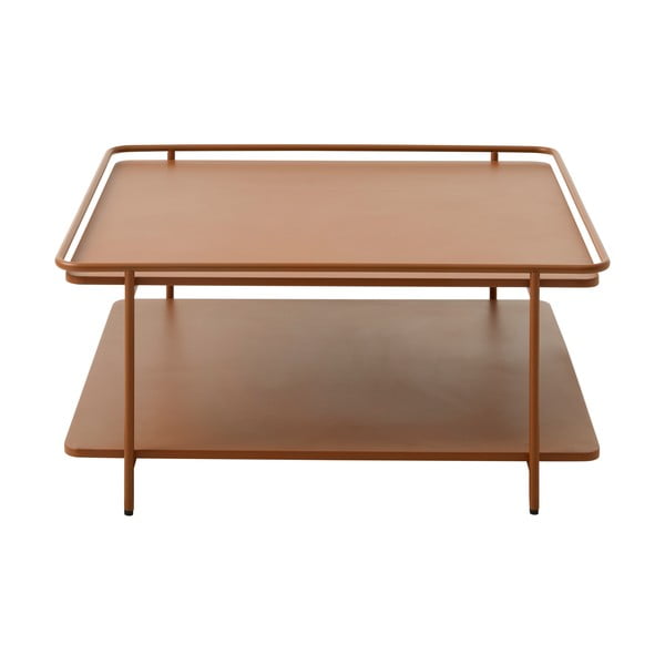 Tavolino da salotto color terracotta in metallo 75x75 cm Yuba – Unique Furniture