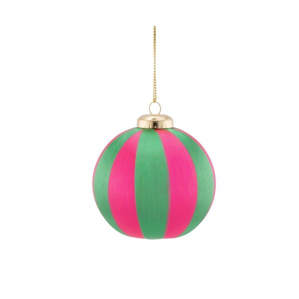 Set di palline di Natale in tessuto 6 pz 23,5 cm Yarn Stripe – Sass & Belle-image-1