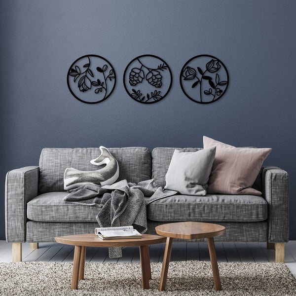 Decorazione murale in metallo Floral - Wallity-image-3