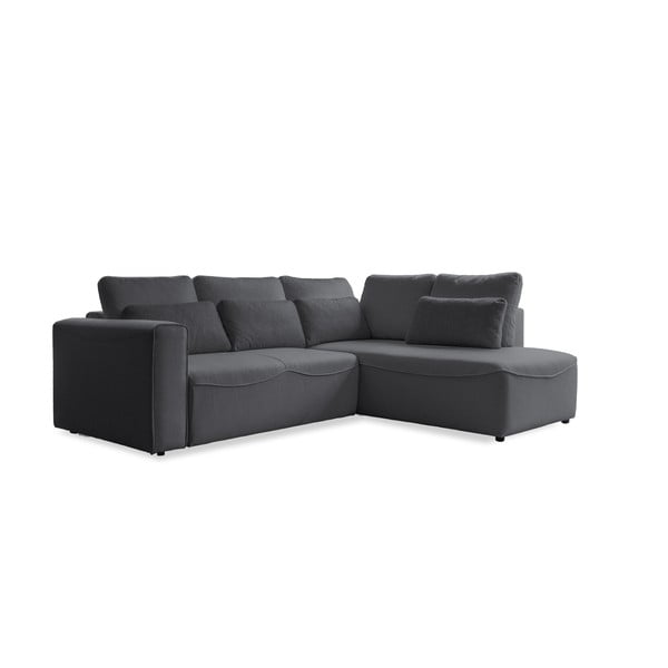 Divano letto angolare grigio scuro (variabile) Homely Tommy - Miuform