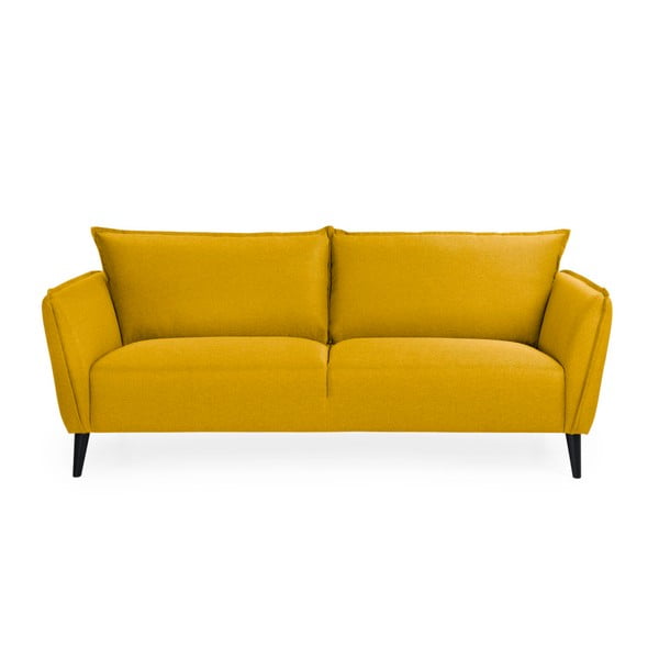 Žlutá pohovka Scandic Retro, 206 cm