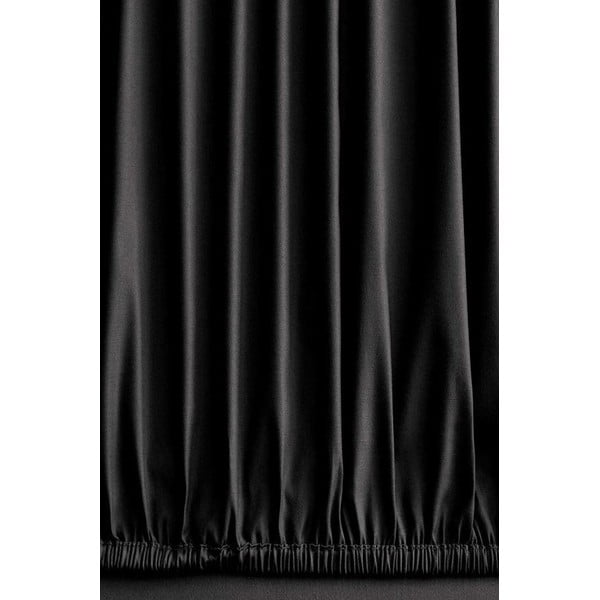 Set copripiumino e federa nero in cotone renforcé per letto matrimoniale/per letto esteso con lenzuolo incluso/4 pezzi 200x220 cm Damask – Mila Home-image-1