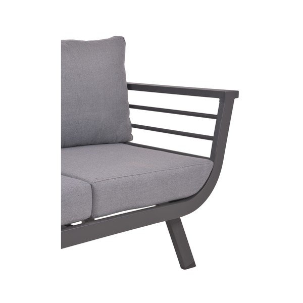 Divano da giardino con tavolo con struttura in alluminio Elia - Garden Pleasure-image-3