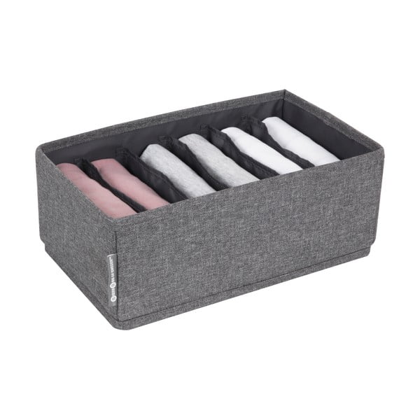 Organizzatore per cassetti grigio con cassetto a scomparti, 16,5 x 11 cm - Bigso Box of Sweden-image-4