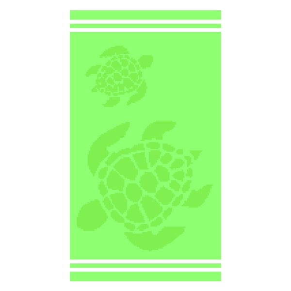 Telo mare verde in cotone 70x140 cm Turtle – B.E.S.
