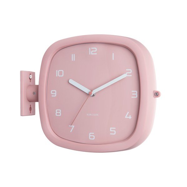 Orologio da parete grigio e rosa Slides, 29 x 24,5 cm Doubler - Karlsson-image-2