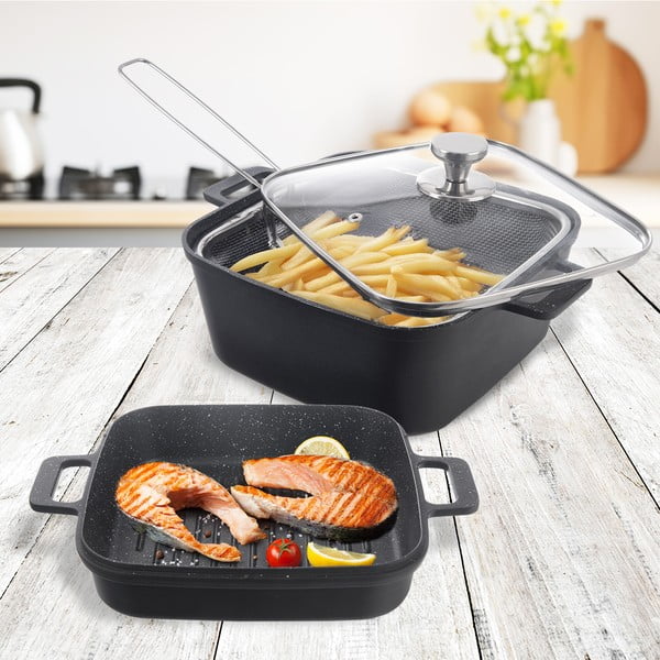 Teglie in set in alluminio 2 pz 24,5x32,5 cm GRANDE - Orion-image-1