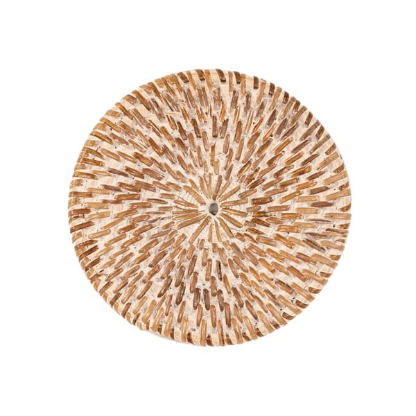 Set di sottobicchieri colore naturale chiaro in rattan 6 pz – Tiseco Home Studio-image-1
