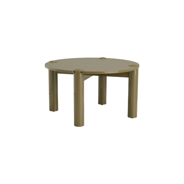Tavolino da salotto rotondo color kaki in MDF ø 80 cm Pussel – Ellos Home-image-2