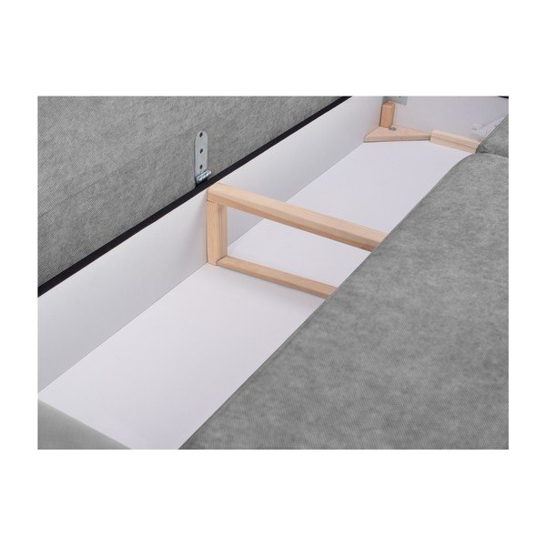 Šedá trojmístná rozkládací pohovka s úložným prostorem Cosmopolitan Design Amsterdam, 231 x 98 x 95 cm-image-4