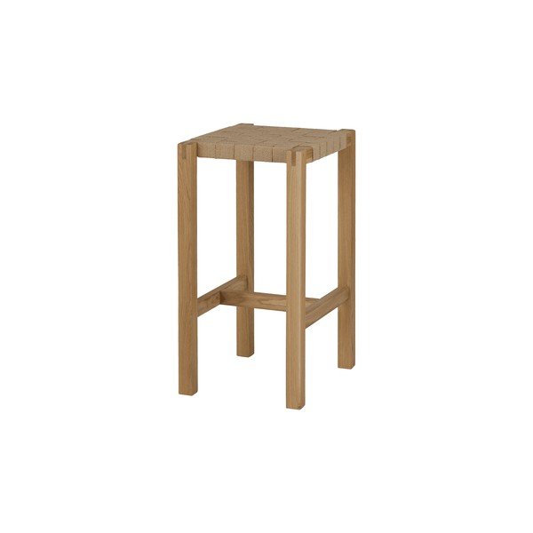 Sedia da bar di colore naturale in rovere massiccio (altezza della seduta 68 cm) Toli – noo.ma