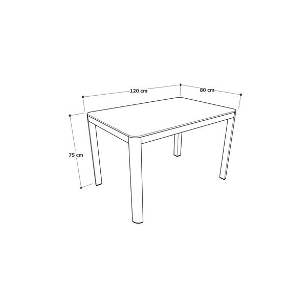 Tavolo da pranzo da giardino 120x80 cm Mistral - Ezeis-image-3