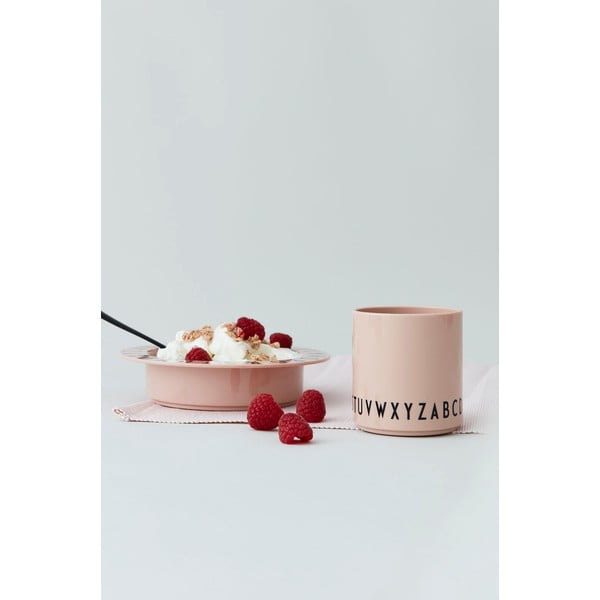 Tazza per bambini rosa Eat & Learn - Design Letters-image-1