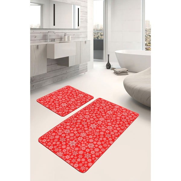 Tappetini da bagno rossi in set da 2 60x100 cm - Mila Home
