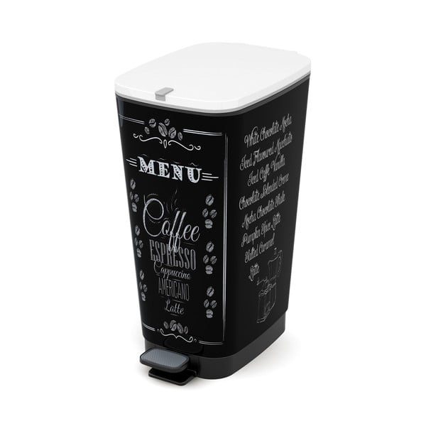 Cestino per la spazzatura nero in plastica con pedale 45 l Chic Bin L – KIS