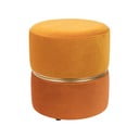 Poggiapiedi arancione con rivestimento in velluto Bubbly – White Label