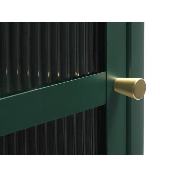 Vetrina in metallo verde Bronco, altezza 160 cm - Unique Furniture-image-4