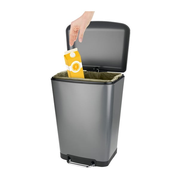 Bidone a pedale in acciaio, 30 l - Wenko-image-2