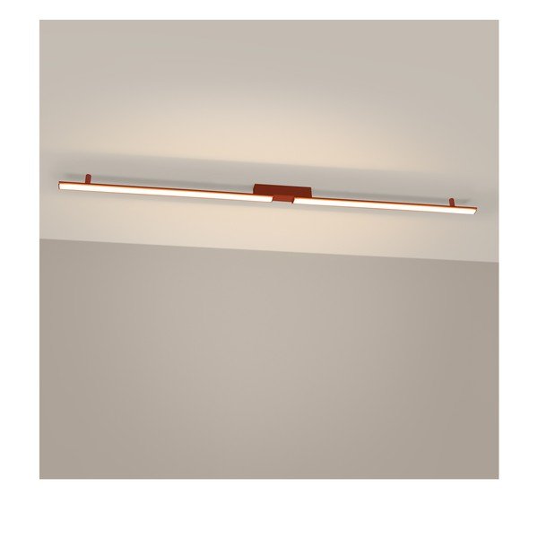 Plafoniera LED color mattone in alluminio 4x181 cm LAGOM – Thoro-image-1