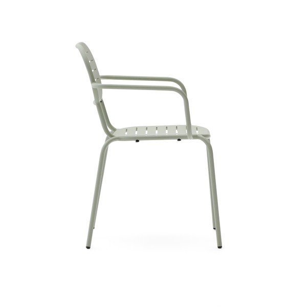 Sedia da giardino in metallo color menta Brai - Kave Home-image-3