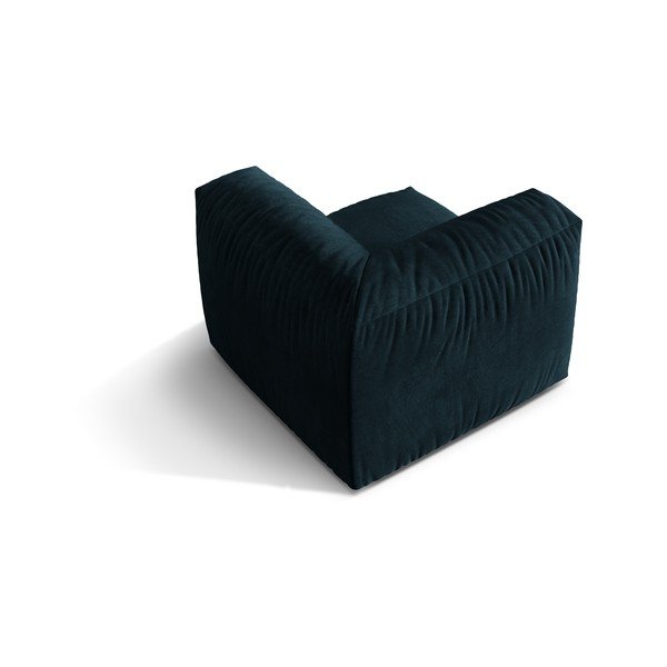 Parte divano componibile blu scuro (con composizione variabile) con rivestimento in velluto Martina – Micadoni -image-2