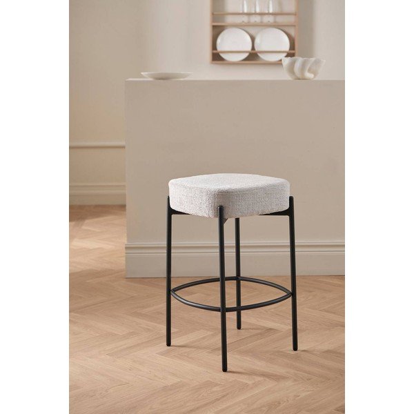 Sgabello color crema imbottito Preppina – Ellos Home-image-1