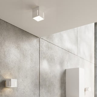 Lampada da soffitto bianca con paralume in metallo 10x10 cm Pax - Nice Lamps