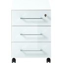 Armadietto bianco con effetto rovere con chiusura a chiave/su ruote 40x55x50 cm Monteria – Germania