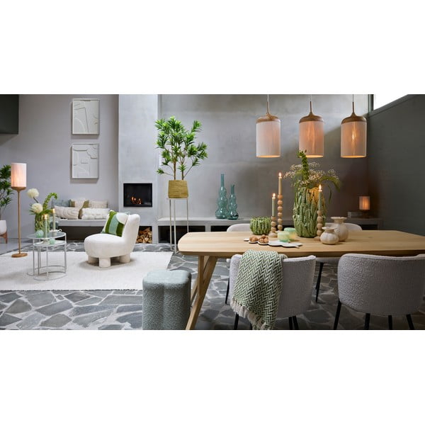 Set di sedie da pranzo color crema in metallo 2 pz Radaja – Light & Living-image-1